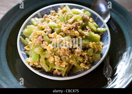 Pork with cucumber and egg Stock Photo
