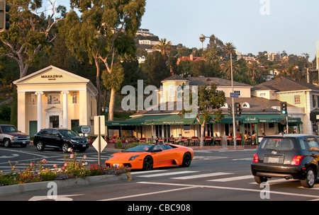 Maxazria Group Cafe Med Sunset Boulevard  Beverly Hills Los Angeles Ferrari Stock Photo