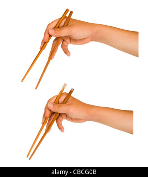 instruction of how to hold and use chopstick Stock Photo - Alamy