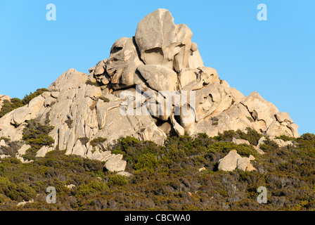 Granite rock on the island of La Maddalena in Sardinia Stock Photo
