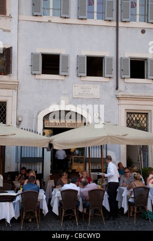 Restaurant Terrace in the Piazza della Rotonda, Rome, Italy, Europe Stock Photo