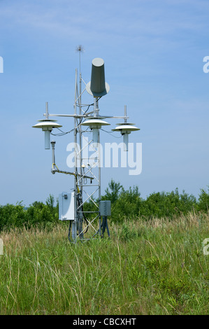 Personal weather station at Necedah Wildlife Refuge in Wisconsin Stock Photo