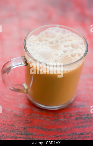 Cup of milk tea (Teh tarik) Stock Photo