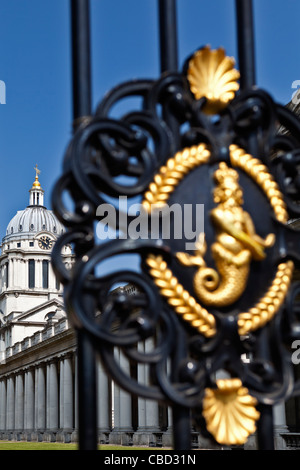 Gates at The Royal Naval College Greenwich London England Stock Photo