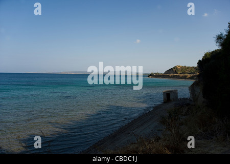View of Anzac cove from Beach Cemetery an Australian cemetery in the ANZAC area of Gallipoli scene of fighting in the 1915 Stock Photo