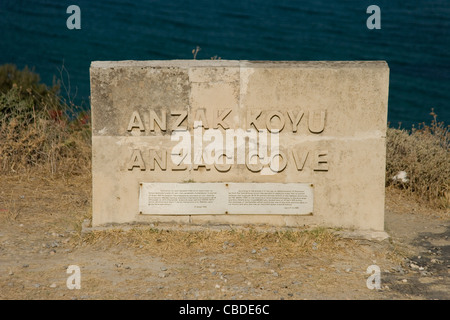 Anzac cove site of the Australian and New Zealander attack in the 1915 campaign in Gallipoli First World War, Turkey Stock Photo