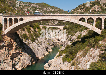 Les gorges de l'Herault near St Guilhem le Desert, Languedoc Roussillon, France Stock Photo