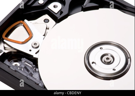 object on white - open hard drive Stock Photo