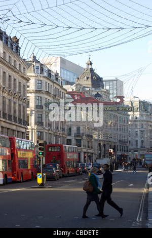 Christmas decorations in the city of London England Stock Photo