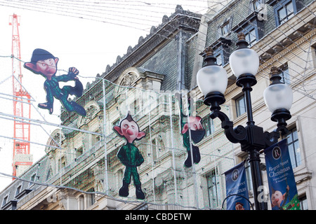 Arthur Christmas decoration in the city of London England Stock Photo