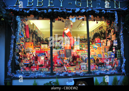 shop window at Christmas, Bath, England Stock Photo