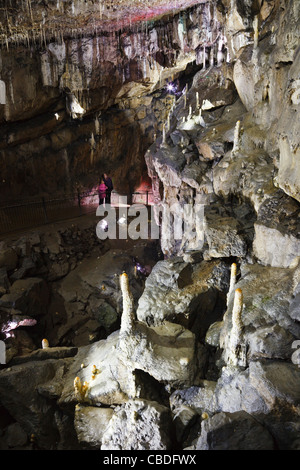 The Poached Egg Chamber, Pooles Cavern, Buxton, Derbyshire, England Stock Photo