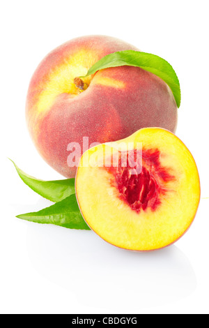 Peach fruit Stock Photo
