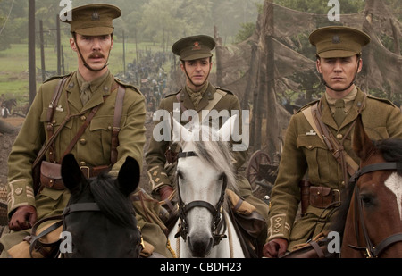 WAR HORSE  2011 DreamWorks film directed by Steven Spielberg with from l: Benedict Cumberbatch, Patrick Kennedy, Tom Hiddleston Stock Photo