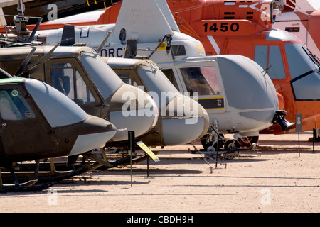 ARIZONA - Part of the collection of helicopters at the Pima Air and Space Museum of Tucson. Stock Photo