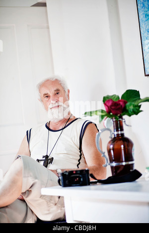 Famous Czech photographer Jindrich Streit is pictured on August, 25 in his home in Sovinec, Czech Republic. (CTK Photo/Josef Stock Photo