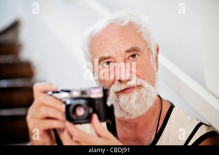 Famous Czech photographer Jindrich Streit is pictured on August, 25 in his home in Sovinec, Czech Republic. (CTK Photo/Josef Stock Photo