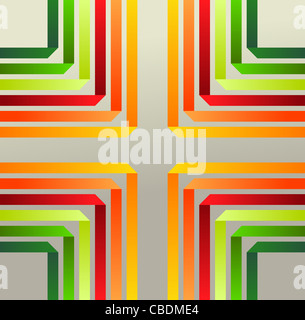 Origami ribbons pattern on gray background. Vector file available. Stock Photo