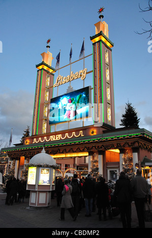 Entrance to Liseberg Christmas Market, Gothenburg, Västergötland & Bohuslän Province, Kingdom of Sweden Stock Photo