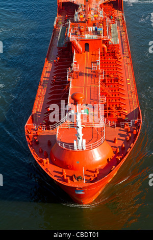Tanker at North East Canal, Germany Stock Photo