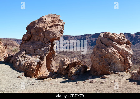Rock formations in the Minas de San Jose area of the Las Canadas del teide national park on Tenerife, Canary Islands, Spain Stock Photo