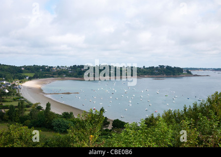 Bay at fishing and oyster port Pors Even brittany france paimpol bay Stock Photo