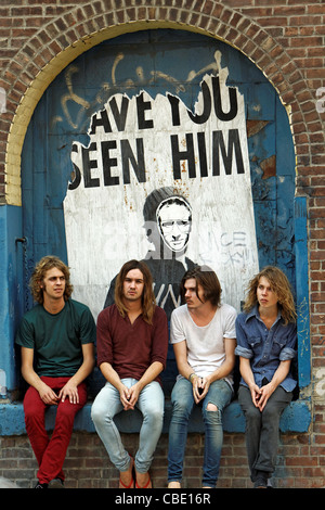 Tame Impala, from Perth, Australia pictured in New York City, the culmination of a tour of the United States. Stock Photo