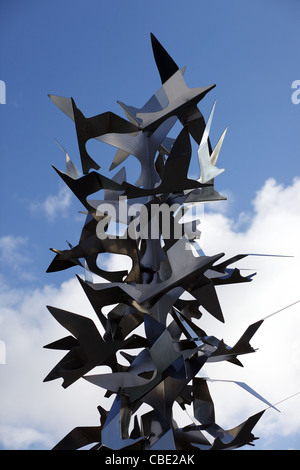 The sculpture and entrance to Auckland Botanic Gardens. Auckland, New Zealand, 11th November 2010. Stock Photo