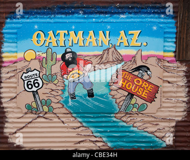 Oatman Arizona Route 66  Mining Town Main Street United States National Highway  American Stock Photo