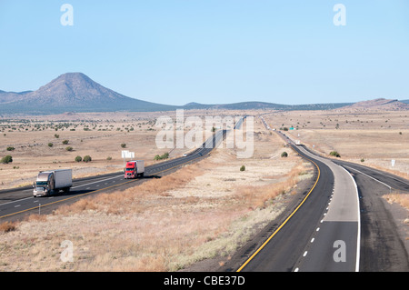 Interstate 40 Historic Route 66 traffic Sign National Highway Arizona American Stock Photo