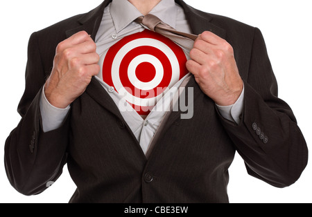 Superhero businessman Stock Photo