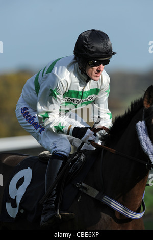 Jockey Tony McCoy in action during a Horse Race Stock Photo