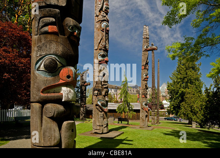 Thunderbird Park in Victoria, British Columbia, Canada Stock Photo
