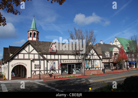 Rasmussens storefront at Solvang, California, a Danish Village in America Stock Photo