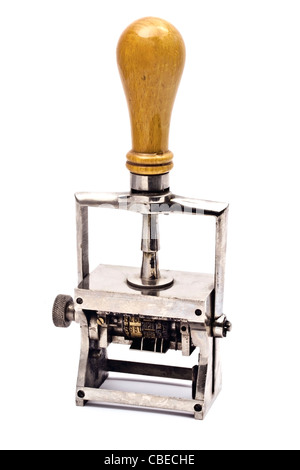 Old rubber stamp isolated on white background Stock Photo - Alamy