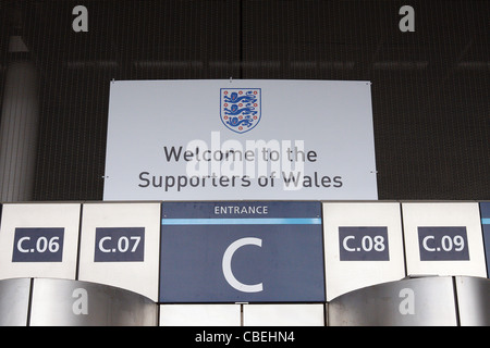 General view of Gate C at Wembley Stadium where welsh fan Mike Dye was assaulted and later died. Stock Photo