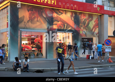 Italy, Lombardy, Milan, Ferrari store, shopping, Stock Photo