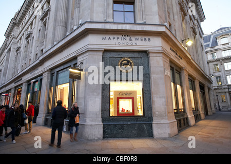 mappin and webb exclusive jeweller regent street london england uk united kingdom Stock Photo