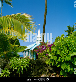 St Peters Catholic Church Kahaluu Big Island Hawaii Stock Photo