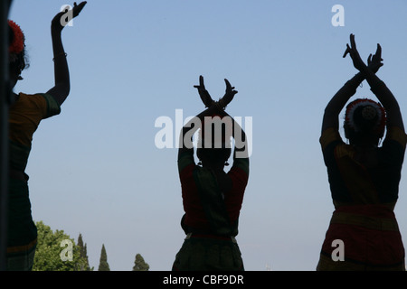 oriental indian dance group in rome italy Stock Photo
