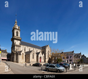 Saint Julien church in Chateauneuf du Faou, Finistere, Brittany, France Stock Photo