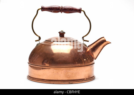 retro brass teapot Stock Photo