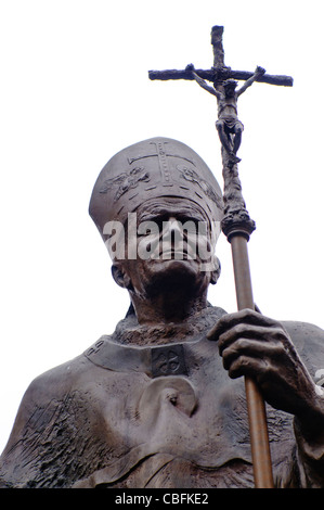 Statue of Pope John Paul II at Wavel Hill, Krakow, Poland Stock Photo