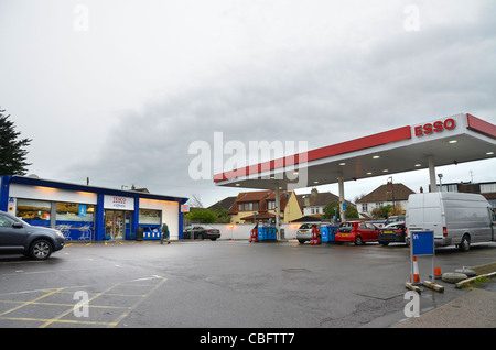 Tesco express Esso petrol station,  Bristol, UK Stock Photo