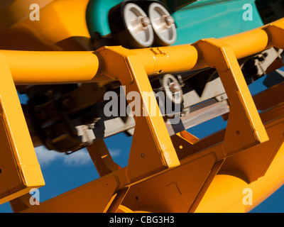 Roller coaster at the Elitch Gardens Theme Park in Denver, Colorado. Stock Photo