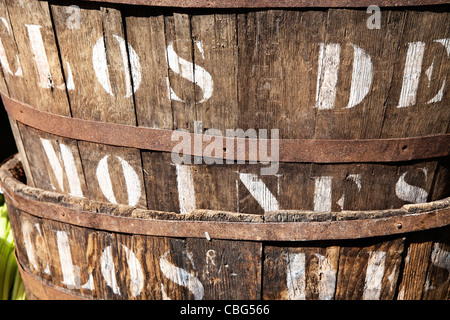 Wooden historic barrels Stock Photo