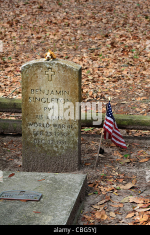 Headstone, Hilton Head Island, South Carolina, USA Stock Photo