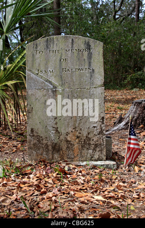 Headstone, Hilton Head Island, South Carolina, USA Stock Photo