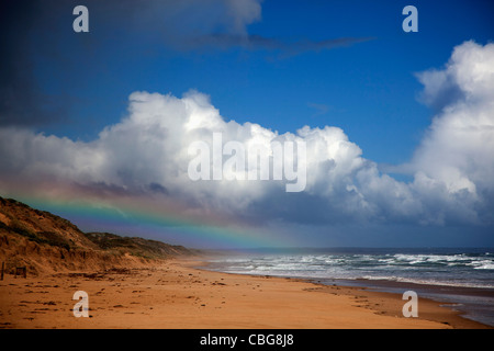 A rainbow in the sky Stock Photo