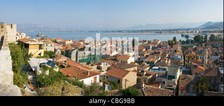 panorama of Nauplia in Greece one of the most touristic places Stock Photo
